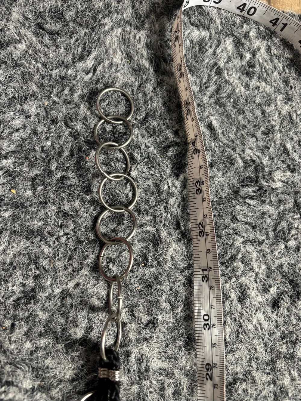 Vintage Women’s Silver-Tone Floral belt  - Black Cord